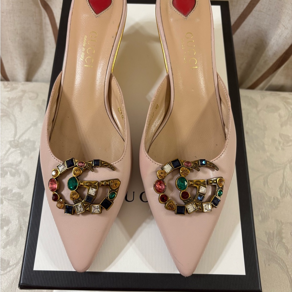 🆕 Gucci GG Multicolor Crystal Mules 🥰 - Picture 3 of 10